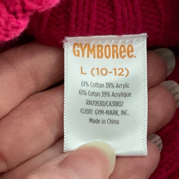 GYMBOREE raspberry sweater - girls size LARGE (10/12) - Picture 3 of 6